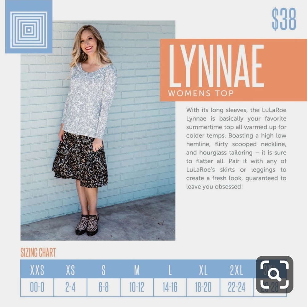 Lularoe lynnae top size xxs - Picture 5 of 5